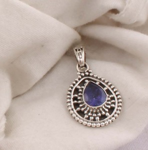 Colgante de Tanzanita Natural, Plata de Ley 925, Joyería con Gema Azul Violeta Facetada, Estilo Vintage, Collar TZ para Mujer - Product Image 1