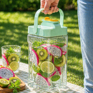 Bouteille d'eau motivante de 3500 ml avec marqueur de temps |   Bouteille d'eau de sport sans BPA, anti-fuite, pour une hydratation quotidienne - Product Image 1