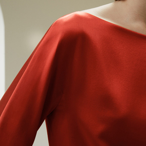 Hot Sale Women's Summer Button Woven <b>Satin</b> Silk <b>Blouse</b> Long Sleeve Slim Fit Solid Color Office Shirt - Product Image 3