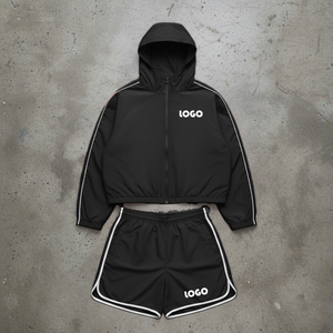 2026 Men Windbreaker Shorts and Jacket Sets Zip up Shorts Men Two Piece <b>Wind</b> <b>Breaker</b> Street Wear Shorts Set for Men - Product Image 2