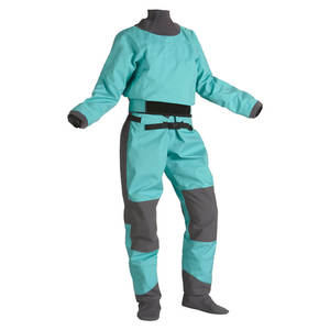 Unisex Teal Waterproof <b>Work</b> Coverall With Black Accents And Adjustable Waist <b>Belt</b> For Industrial Use - Product Image 1