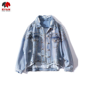 Ryan Pro Gear <b>Customized</b> <b>Denim</b> <b>Jacket</b> For Women Breathable and Comfortable Fabric with <b>Customized</b> Logo OEM Design - Product Image 2