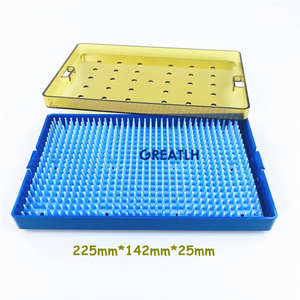 Oferta Económica: Caja de Esterilización de Aleación de Aluminio de Una Sola Capa Marrón y Dorada con Tapete de Silicona para Bandeja de Esterilización de Dentavex - Product Image 3