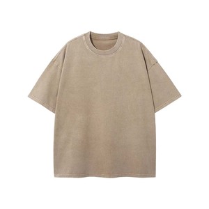 เสื้อยืดผู้ชายทรงโอเวอร์ไซส์ ล้างสีแบบแอซิดวอช ทรงหลวม สไตล์วินเทจ ดีไซน์ซีดจาง สตรีทแวร์ เนื้อผ้านุ่มสบาย ใส่ลำลอง ขายออนไลน์ - Product Image 5