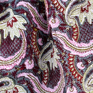 Foulard en coton imprimé Paisley Block multicolore fait à la main, voile haut sarong indien, châle paréo de créateur pour l'été - Product Image 3