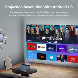 Projecteur pas cher AUN A45, résolution native 1080p, Android, cinéma, football, TV, projecteur sans fil FHD, lumière du jour, courte distance, projecteur de jeu - Product Image 3