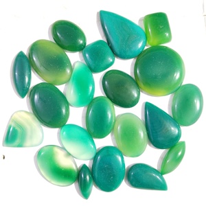 High Quality Polished Blue <b>Fire</b> Green Onyx Loose Gemstone 10-60mm Cabochon Color Play Healing <b>Stone</b> for Jewelry Making Wholesale - Product Image 3