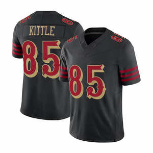 Maillot de football américain personnalisé pour jeunes, vente en gros, noir, violet, blanc, col en V, maillot de sport en mesh, uniforme d'entraînement d'équipe - Product Image 2