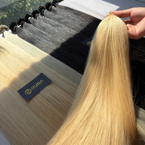 Extensiones de Cabello Humano Rubio Blanqueado con Punta Plana Estándar RUSA, Cabello Liso Natural con Puntas Gruesas, Precio al por Mayor - Product Image 6