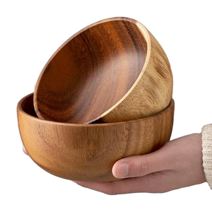 Tazón Redondo de Madera de Haya Natural, Ecológico y Resistente al Calor, para Niños, para Arroz o Fideos Instantáneos - Product Image 2