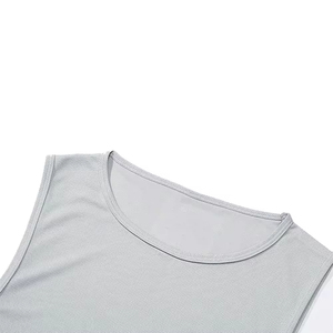 Débardeur de sport côtelé sans manches pour homme, personnalisé OEM, moulant, pour la course, la gym et le fitness, 100% polyester, séchage rapide - Product Image 6