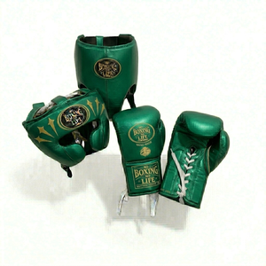 Conjunto de Entrenamiento de Boxeo Profesional con Guantes con Cordones y Equipo de Protección para la Cabeza para Gimnasio y Sesiones de Práctica - Product Image 3