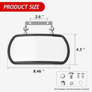 Espejo Retrovisor Lateral de Acero Inoxidable para Tractores, Montacargas, Camiones y Maquinaria Agrícola, Compatible con John Deere y Kubota - Product Image 2