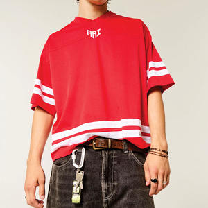 Jersey de Fútbol Americano Personalizado al por Mayor con Rayas Rojas, Uniforme de Práctica Transpirable de Malla, Proveedor OEM de Marca Privada - Product Image 6