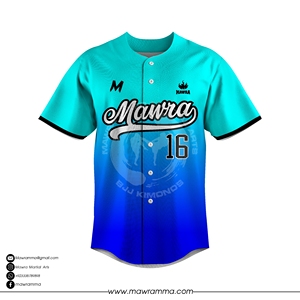 Camiseta de Béisbol Personalizada MAWRA con Degradado Azul, Sublimada, de Secado Rápido, con Botones, Uniforme de Equipo Transpirable para Hombres y Mujeres - Product Image 5