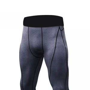 Very Low Price High Quality Seamless Men's High-Wasted Cotton/Bamboo Fiber Leggings Elastic Waist Breathable Fitness Wear Custom - Product Image 5