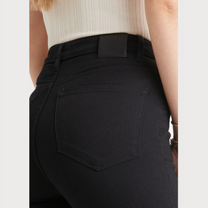 Jeans droits taille mi-haute pour femme, couleur unie, respirants, écologiques, coupe ample, en denim délavé, vente en gros sur mesure - Product Image 6