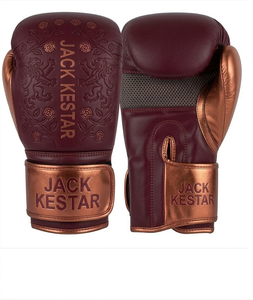 Gants de boxe en cuir de haute qualité fabriqués en usine avec design par sublimation et sangle de poignet réglable pour l'entraînement à domicile et l'utilisation avec un sac de frappe. - Product Image 1