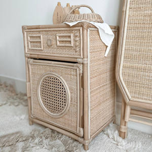 Jouets d'imitation pour bébés et tout-petits, mini lave-linge, machine à laver en rotin naturel de qualité supérieure - Product Image 6