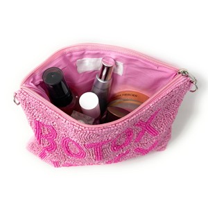 Porte-monnaie à perles Botox Money, sac cosmétique tendance, pochette amusante, cadeau artisanal brillant, grande capacité, fermeture éclair pour femmes - Product Image 3