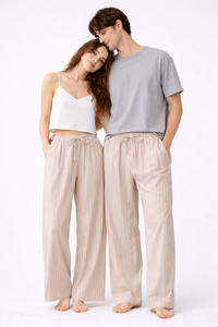 Women Plus Size Breathable Leopard <b>Lace</b> <b>Elastic</b> Waist Wide Leg Pants Casual Loose Fit Drawstring Trousers OEM - Product Image 5