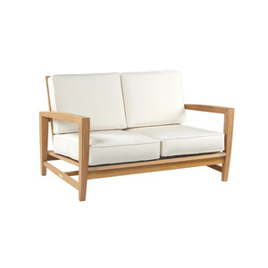 <b>Outdoor</b> Teak Solid Wood Garden Set Modern Waterproof UV Resistant 4 Seater <b>Sofa</b> for Hotel Courtyard Dining - Product Image 6