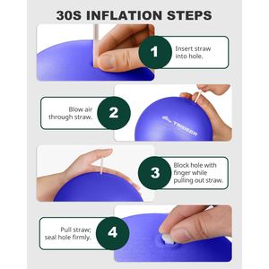 9-Inch Small Exercise Pilates Ball Core Training Yoga Ball for <b>Physical</b> Therapy Balance Stability Stretching - Product Image 5