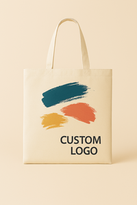 Bolsa de compras de algodón reutilizable con logotipo personalizado, bolsa de compras orgánica lisa, bolsa de lona de algodón personalizada - Product Image 3