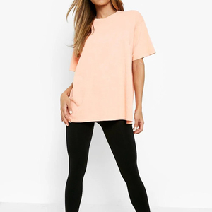 Camiseta de Verano para Mujer, Nueva Moda, Estilo Urbano, Talla Grande, 100% Algodón, Transpirable, Precio Económico, MOQ Bajo, Venta Directa de Fábrica - Product Image 2