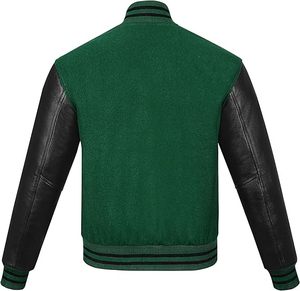 <b>Varsity</b> Letterman Leather Sleeve <b>Jackets</b> for <b>Men</b> - College Baseball <b>Bomber</b> High School Wool <b>Jacket</b> - Product Image 3