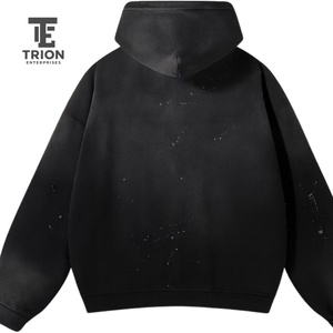 เสื้อฮู้ดดี้ผู้ชายสไตล์วินเทจ ขาดๆ แบบสตรีทแวร์ ผ้าฟลีซ ทรงโอเวอร์ไซส์ มีฮู้ด แฟชั่น รับสกรีนโลโก้ สั่งซื้อจำนวนมากได้ - Product Image 6