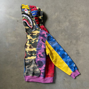 Sudadera con capucha unisex de alta calidad, estilo holgado, con apliques bordados y estampado gráfico, con cierre de cremallera, para hombre - Product Image 4