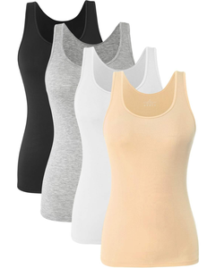 Camiseta sin mangas de algodón para mujer, chaleco básico sin mangas, camiseta informal para uso diario, entrenamiento, fitness, camiseta de verano con logo personalizado - Product Image 1