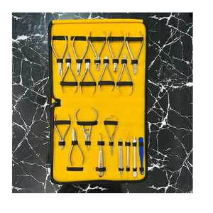 Premium Quality Stainless Steel Manual Dental Orthodontic <b>Pliers</b> Instrument Kit 18 Pieces <b>Set</b> Dental Surgery Instruments - Product Image 1