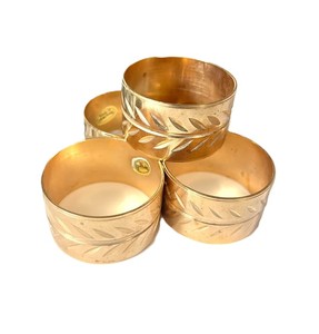 Wavy Shaped Brass Napkin Rings Hotel Event Wedding Polish Finished Metallic Napkin Holder Home Restaurant Dining Tableware - Product Image 4