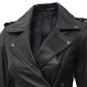 Veste en cuir de haute qualité, logo personnalisé imprimé, veste en cuir tendance, vêtements en cuir pour femmes - Product Image 5