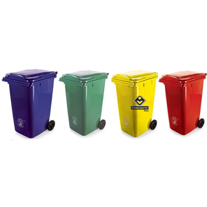 Contenedores de Basura de Plástico para Exteriores 2026 con Tapas, Forma Rectangular, para Reciclaje y Gestión de Residuos - Product Image 3