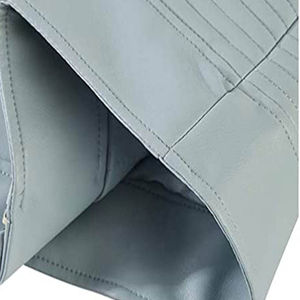 <b>Men</b> Genuine <b>Leather</b> Knitted Quick Dry Motorbike <b>Jacket</b> <b>Brown</b> Zip Outerwear Stand Collar Casual Winter Coat OEM Service Embossed - Product Image 2