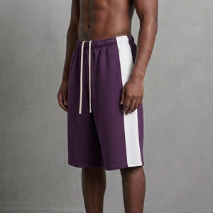 Artículo de moda: Pantalones cortos de hombre estilo urbano, informales para verano, transpirables, 100% algodón, con paneles laterales. - Product Image 3