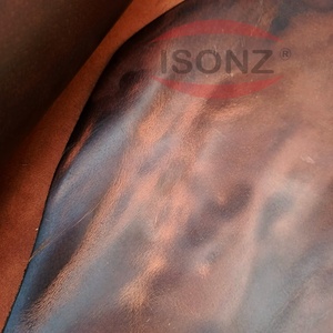 หนังแท้จากวัวกระทิงและวัวพื้นเมือง  หนังฟอกแบบ Waxed Oil Tanned สำหรับรองเท้า กระเป๋า เข็มขัด สมุดบันทึก ผ้ากันเปื้อน และสินค้าสั่งทำพิเศษ - Product Image 4