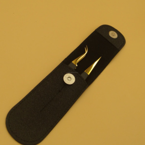 Pince à épiler pour sourcils et cils en acier inoxydable de haute qualité, durable, antistatique, à pointe dentelée de précision, avec logo personnalisé, pour salon - Product Image 3