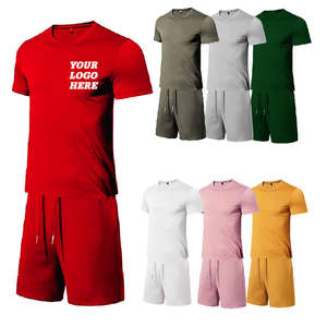 Ensemble décontracté pour homme, tendance streetwear d'été, t-shirt à manches courtes et short - Product Image 5