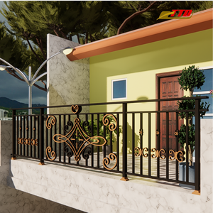 ราวเหล็กตกแต่ง ราวระเบียงเหล็ก ราวเหล็กภายนอก ราวเหล็กสั่งทำ ราวระเบียงเหล็กดัดมือ ดีไซน์ทันสมัย - Product Image 1