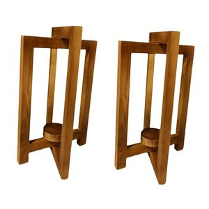 Handmade Solid Wood Candle <b>Holder</b> Stand Set Decorative Wooden <b>Tealight</b> <b>Holder</b> Modern Home Decor - Product Image 1