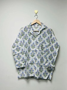 Ensemble de pyjama pour femmes indiennes fait main à Jaipur, imprimé, pour l'été, vêtements de nuit pour la saison printanière, pyjamas de nuit confortables - Product Image 2