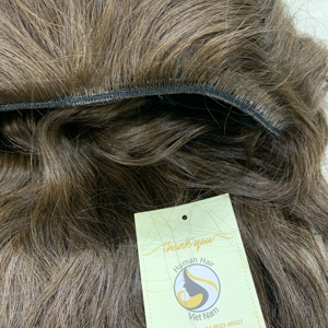 Perruques sans dentelle perruques de cheveux humains vietnamiens personnalisées cuticules complètes ondulées naturelles demi-perruques nuances russes - Product Image 2