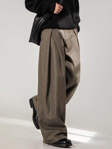 Pantalones Anchos Plisados de Estilo Japonés para Hombre, Pantalones Holgados de Primera Calidad con Corte Relajado - Product Image 2