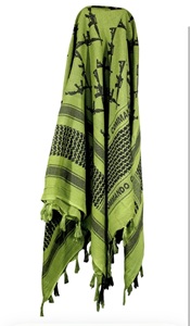 Écharpe tactique multi-usages en coton vert olive de qualité supérieure pour hommes et femmes, motif vert, pour toutes les saisons - Product Image 3