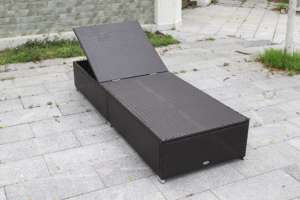 Outdoor Steel Frame Rattan <b>Sun</b> <b>Loungers</b> Wholesale Modern Sunbed Set Garden Furniture Seat <b>Cushion</b> 8cm Carton Packaging Set - Product Image 6