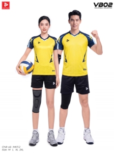 ชุดวอลเลย์บอลแบบกำหนดเอง JP VB02 เสื้อเจอร์ซีย์ระบายอากาศ แห้งเร็ว ผลิตจากโพลีเอสเตอร์ พิมพ์ลายด้วยความร้อน ชุดกีฬาสำหรับผู้ชายและผู้หญิง รับผลิตแบบ OEM ODM - Product Image 1